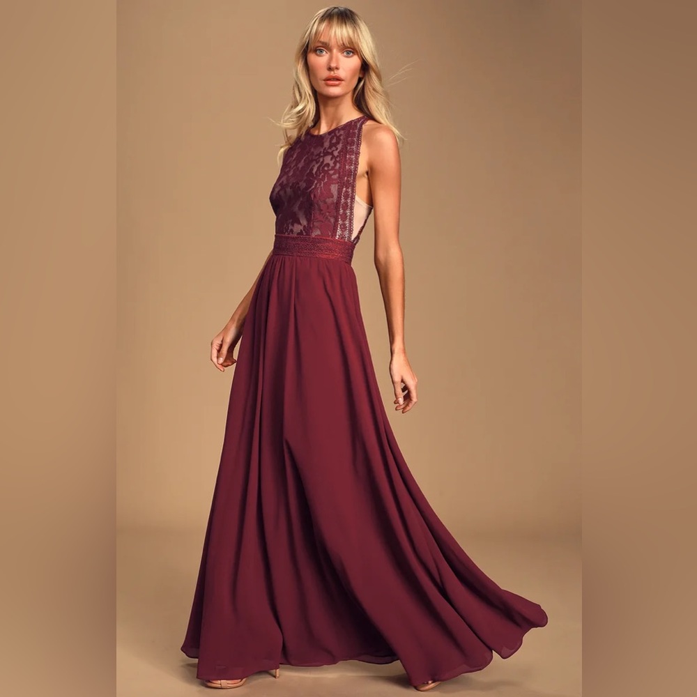 Burgundy Lulu’s maxi dress